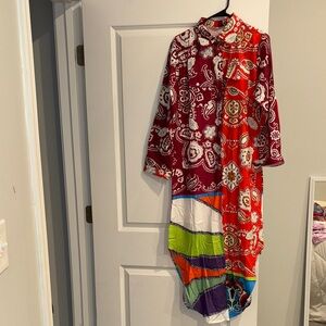 Bohemian Paisley Long Sleeve Dress